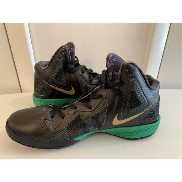 Nike Zoom HyperFuse 487424-001 PE Rondo Celtics Sz 11.5 Black/Clover Green - Picture 4 of 12